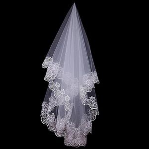 Elegant Off White Lace Bridal Veil